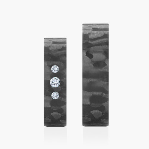 Obrączki ślubne: carbon, tytan, płaskie, 5 mm i 6 mm